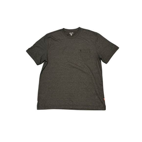 IZOD Other - IZOD MENS SALTWATER SOFT WASH POCKET CREW T-SHIRT - CHARCOAL GRAY/BLACK SZ L​​​​